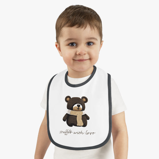 Snuggle Buddies Bib Collection: Adorable Designs for Messy Moments_Baby Contrast Trim Jersey Bib