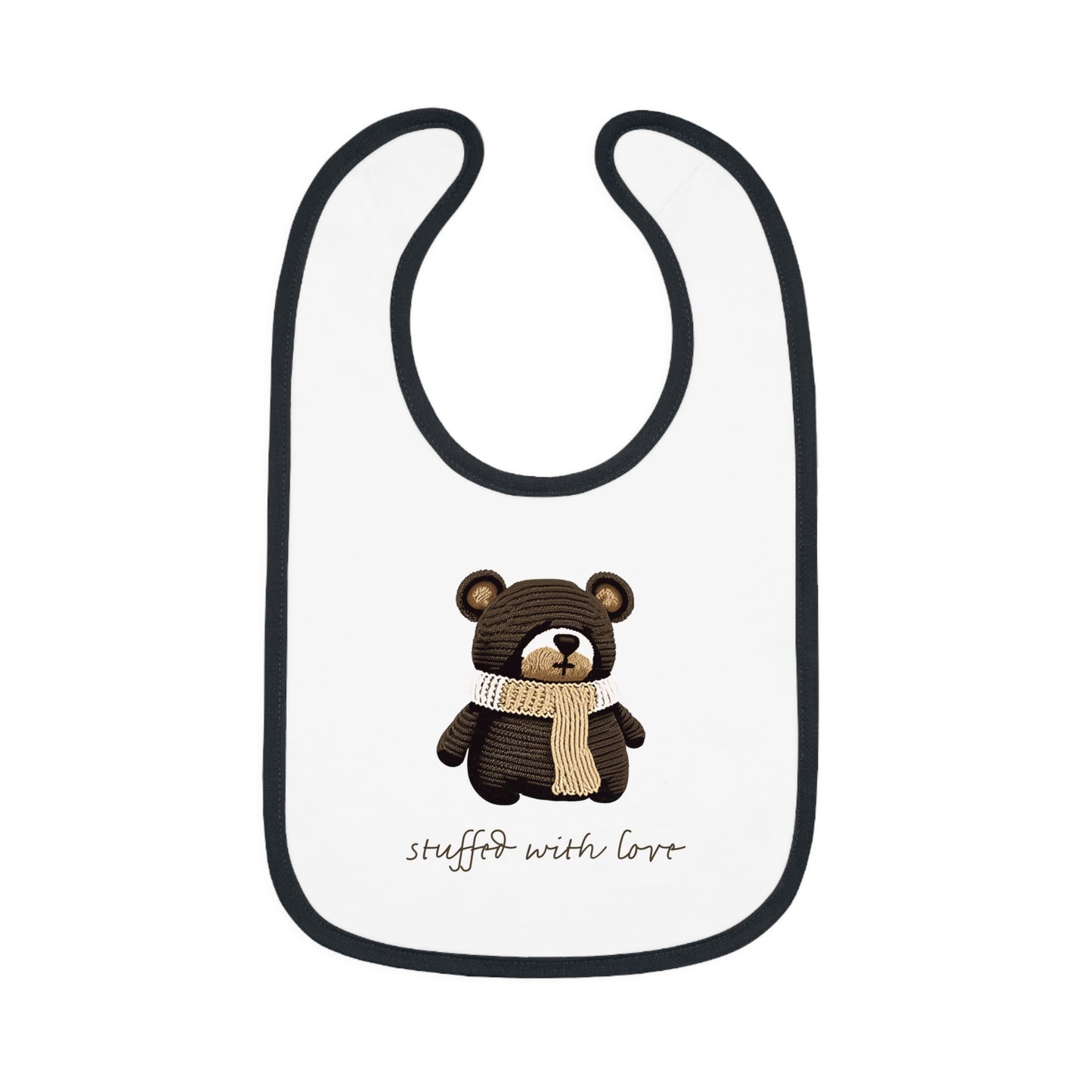 Snuggle Buddies Bib Collection: Adorable Designs for Messy Moments_Baby Contrast Trim Jersey Bib