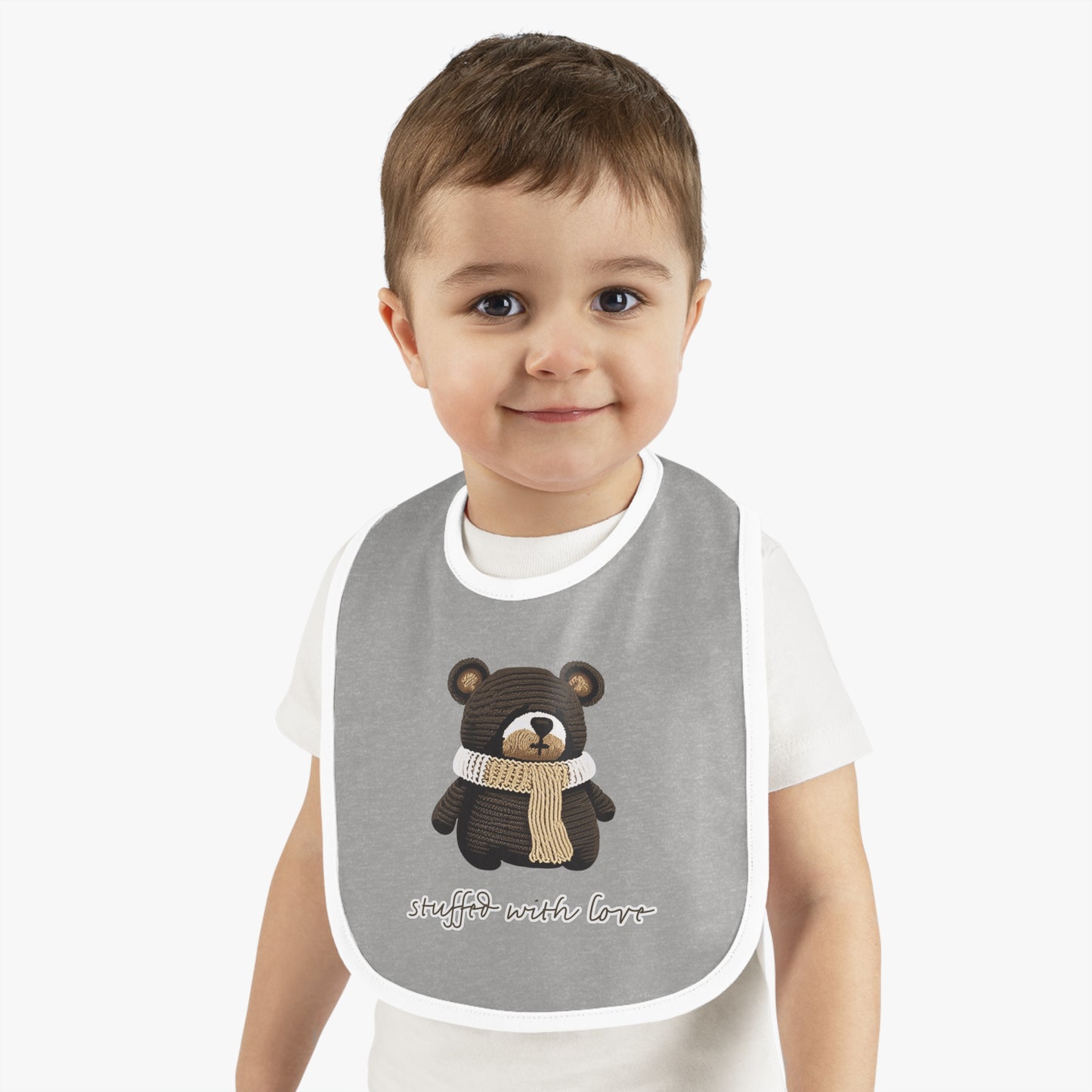 Snuggle Buddies Bib Collection: Adorable Designs for Messy Moments_Baby Contrast Trim Jersey Bib