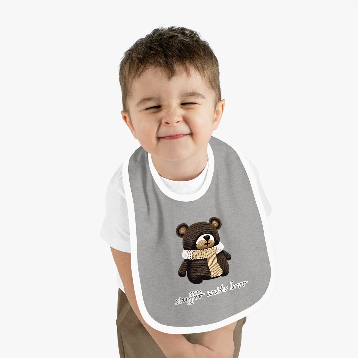 Snuggle Buddies Bib Collection: Adorable Designs for Messy Moments_Baby Contrast Trim Jersey Bib