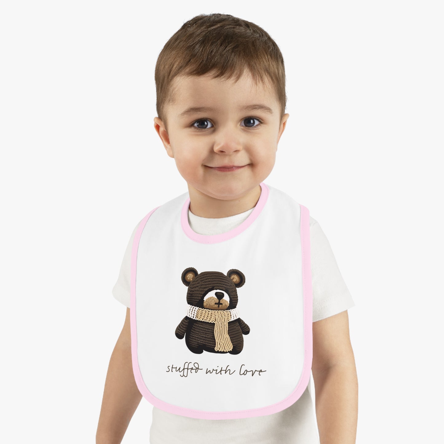 Snuggle Buddies Bib Collection: Adorable Designs for Messy Moments_Baby Contrast Trim Jersey Bib