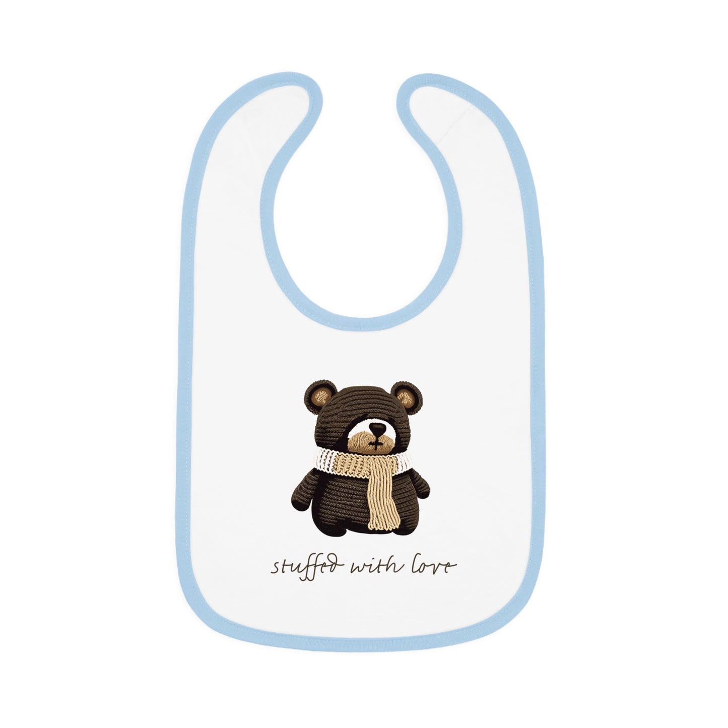 Snuggle Buddies Bib Collection: Adorable Designs for Messy Moments_Baby Contrast Trim Jersey Bib